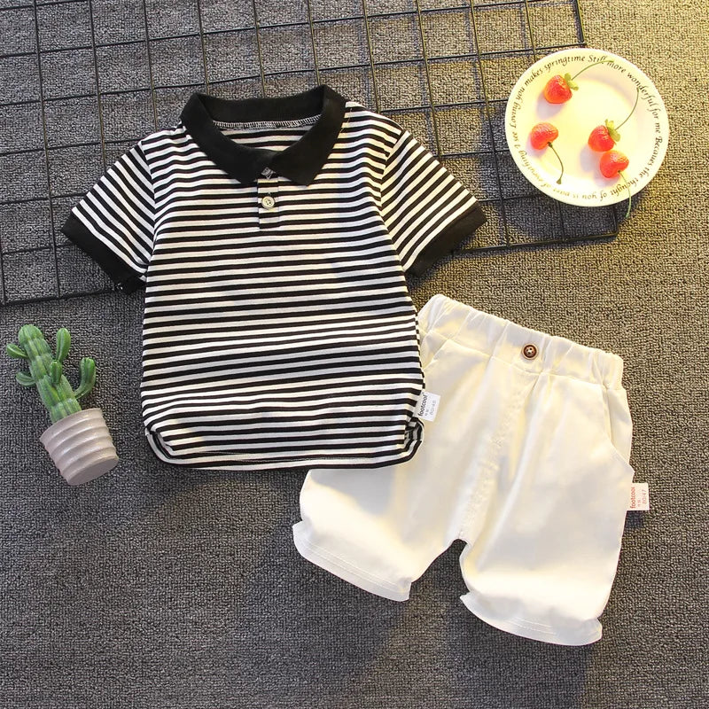 Summer Fashion Baby Boy Clothes Sets T-shirt + Pants 1-4T Toddler Casual Clothing Suits Children Kids Boys Outfits Suit