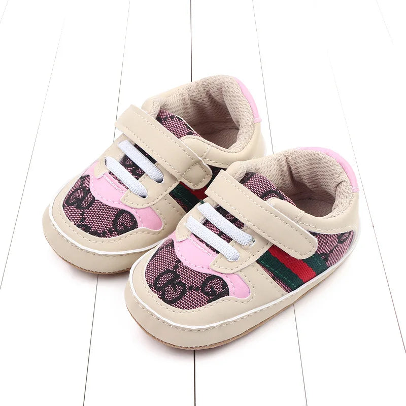 Newborn Infant Girls and Boys Sneakers Recreational Baptism Non-Slip Walking Shoes Fashionable 0-18M Casual Sports Shoes
