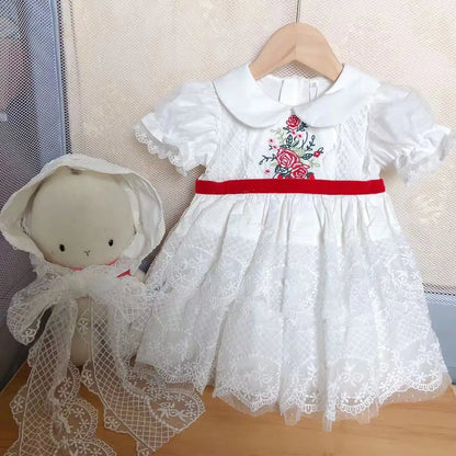 Summer Baby Girls Flower Girl Dresses  Kids Dresses for Girls Eid Dress for Party and Festival Christmas Fashion Sweet Clothes