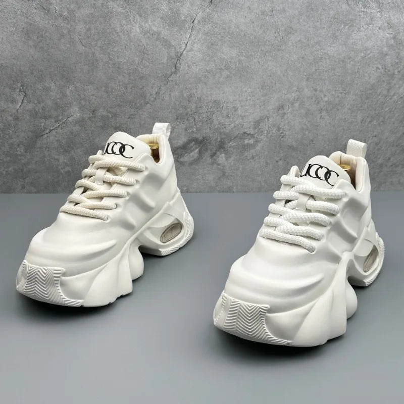 Men Shoes Designer Luxury Casual Sneakers Breathable Platform Shoes for Men Fashion Height Increasing Comfortable Non-slip Shoes   (Available)