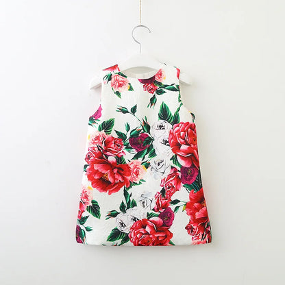 Young Children Vestidos De Fiesta Sleeveless Girls Summer Dresses Princess Girl Dresses European Style Wedding Girl Clothes