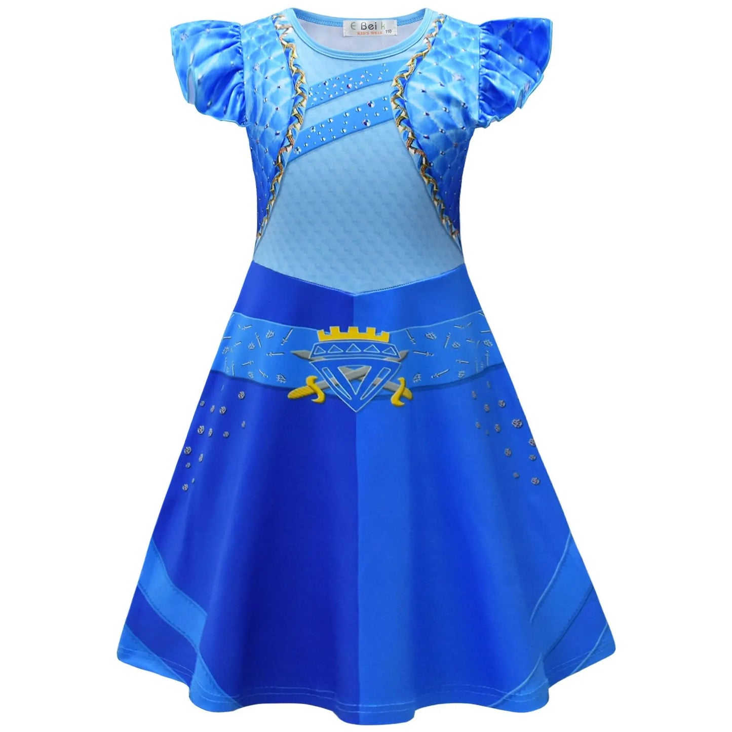 Kids D-Descendants 4 Red Girls Dresses Cosplay Costume Movie T-The Rise of Red Chloe Princess Dress Halloween Carnival Dress Up