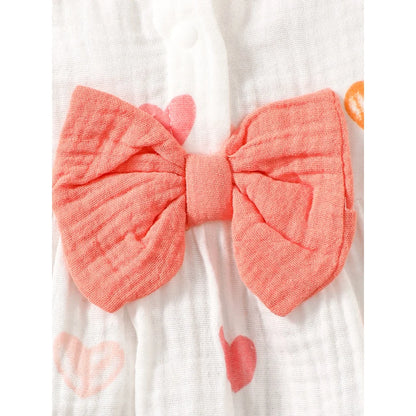 2PCS Dress Clothes Set Newborn Baby Girl Love Print Sleeveless Dress With Hat Summer Fashion Cute Wear for Infant Girl 0-9Months