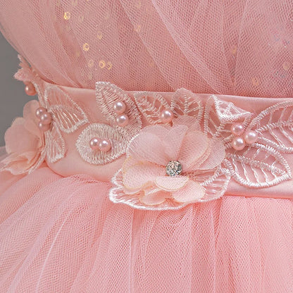Tailing Dresses For Flower Girls Party Princess Purple Dress Kids Girl Dresses For Wedding Birthday Ceremony
