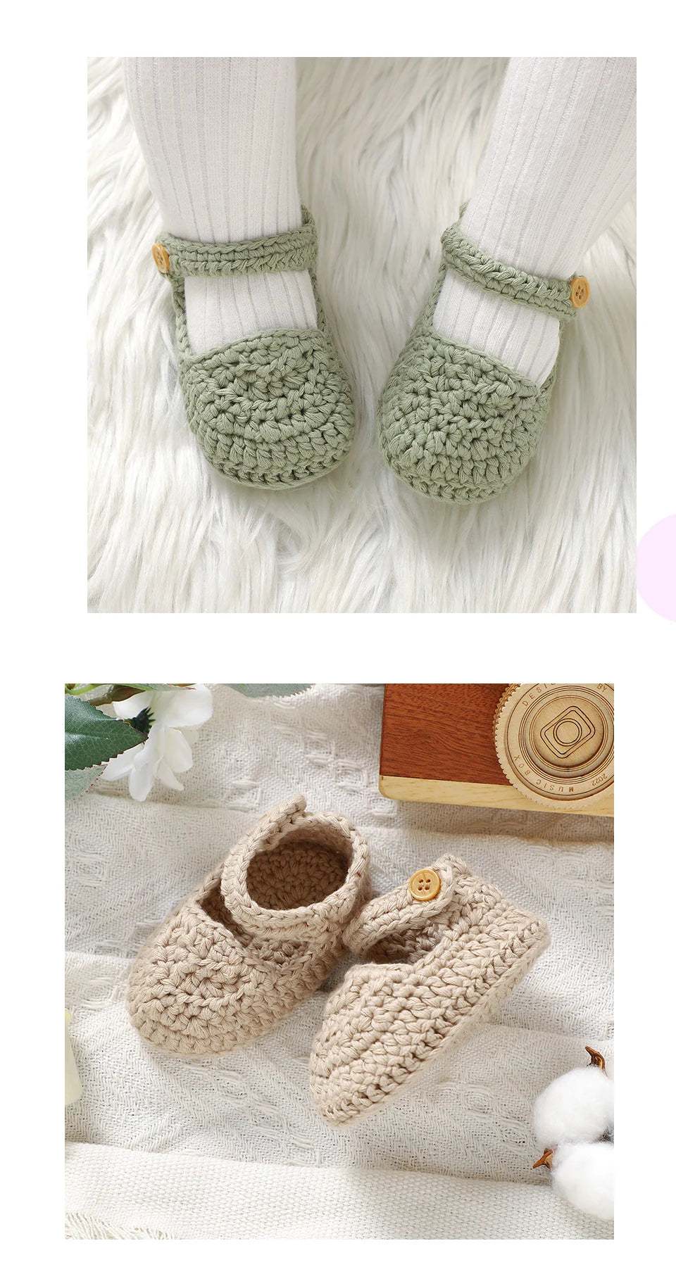 Newborn Baby Girl Shoes 0-1Y Fashion Pure Color Knit Infant Anti-Slip Soft Soled First Walkers Children Winter Walking Prewalker