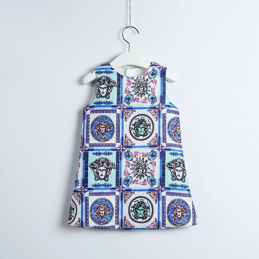 Young Children Vestidos De Fiesta Sleeveless Girls Summer Dresses Princess Girl Dresses European Style Wedding Girl Clothes