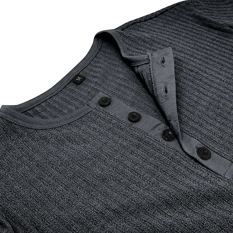 Summer Trend Men's Short Sleeve Casual T-Shirts Solid Henley Neck Button Up Pullover Tops Spring Turn Down Collar Basic Shirt (Available)