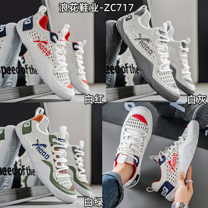 Shoes For Men Mesh Sneakers Summer Casual Breathable Sports Outdoor Hiking Tennis Running Designer Luxury Platform Loafers   (Available)