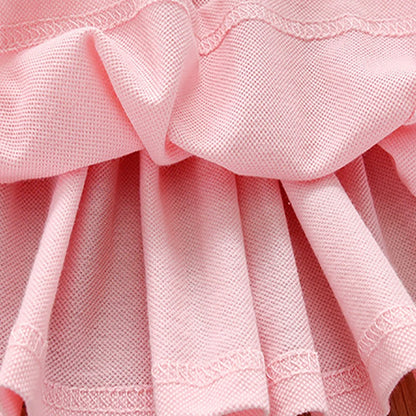 Party Dress Children's Clothing 2025 Baby Girls Pink Dresses Cartoon Rainbow Summer Holiday Dresses Kids Clothes