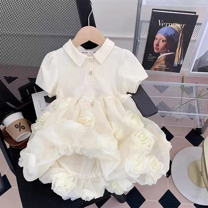 Girls Dresses Summer 2024 New Children Fashion Princess Dress For Baby Birthday Party Clothes Toddler Fashion Costume Kids 2-7Y