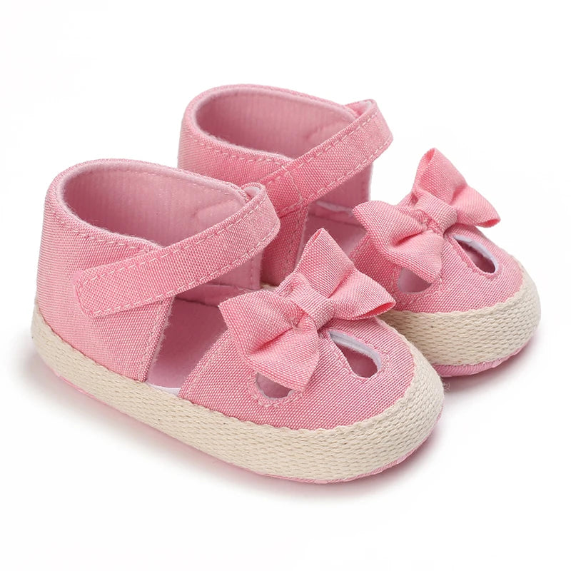 VALEN SINA 0-18M Newborn Baby Girls Summer Shoes Sandals First Walkers Newborn Shoes Casual Soft Sole Sandals Toddler Shoes (Available)