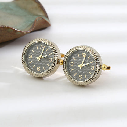 Men's French Watches Cufflinks Fashion Luxury Mens Business Wedding Shirts Accessories Gifts High-end Turnable Clocks Cuff Links