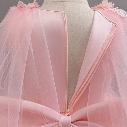 Tailing Dresses For Flower Girls Party Princess Purple Dress Kids Girl Dresses For Wedding Birthday Ceremony