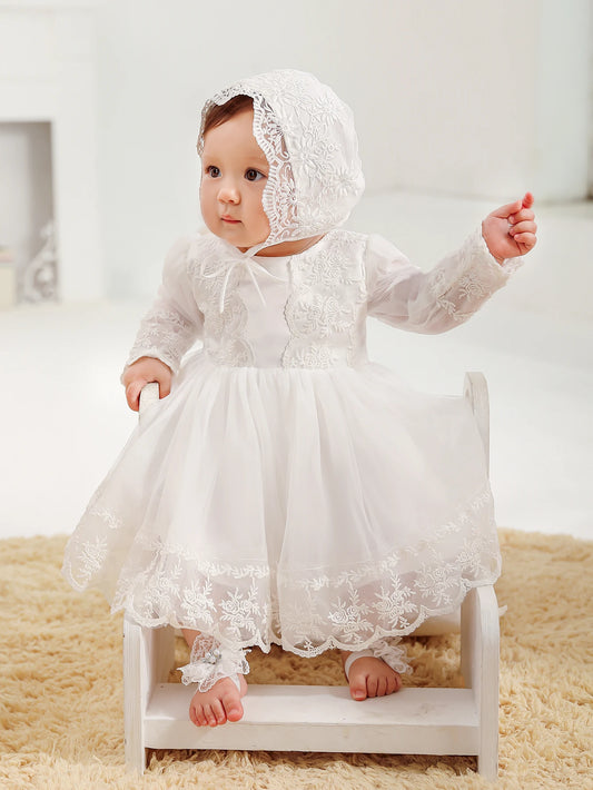 Lovely Newborn Dress Birthday Party Casual Girl Clothes First Birthday  Baby Girl Dresses