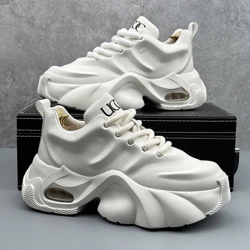 Men Shoes Designer Luxury Casual Sneakers Breathable Platform Shoes for Men Fashion Height Increasing Comfortable Non-slip Shoes   (Available)