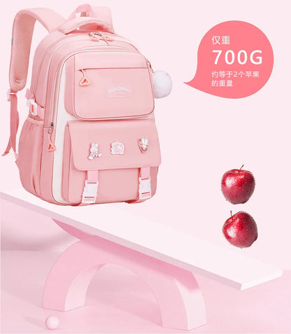 New Anti-splashing High-quality Middle High School Student Schoolbag Girls Large-capacity Burden-reducing Children's Backpack