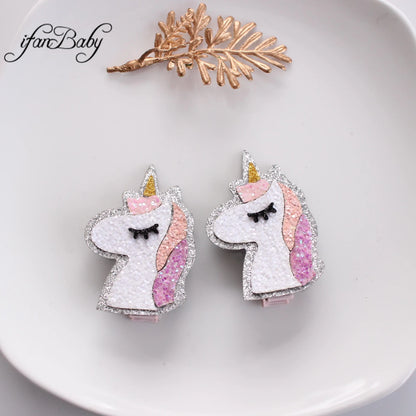 Cute Girl Accessories Baby Toddler First Hair Clip Cartoon Pins Kids Children Flower Clip