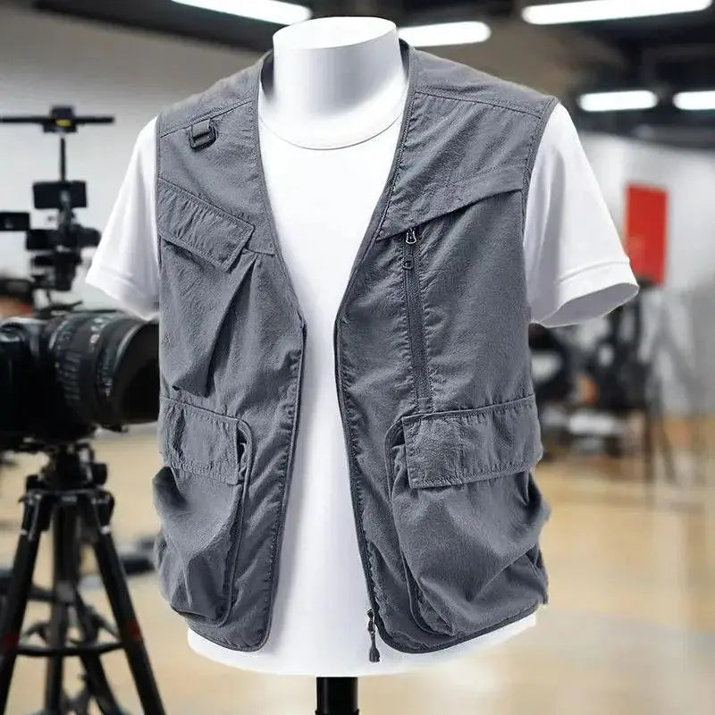 Breathable Quick-Dry New Pocket Men's Summer Vest  (Available)
