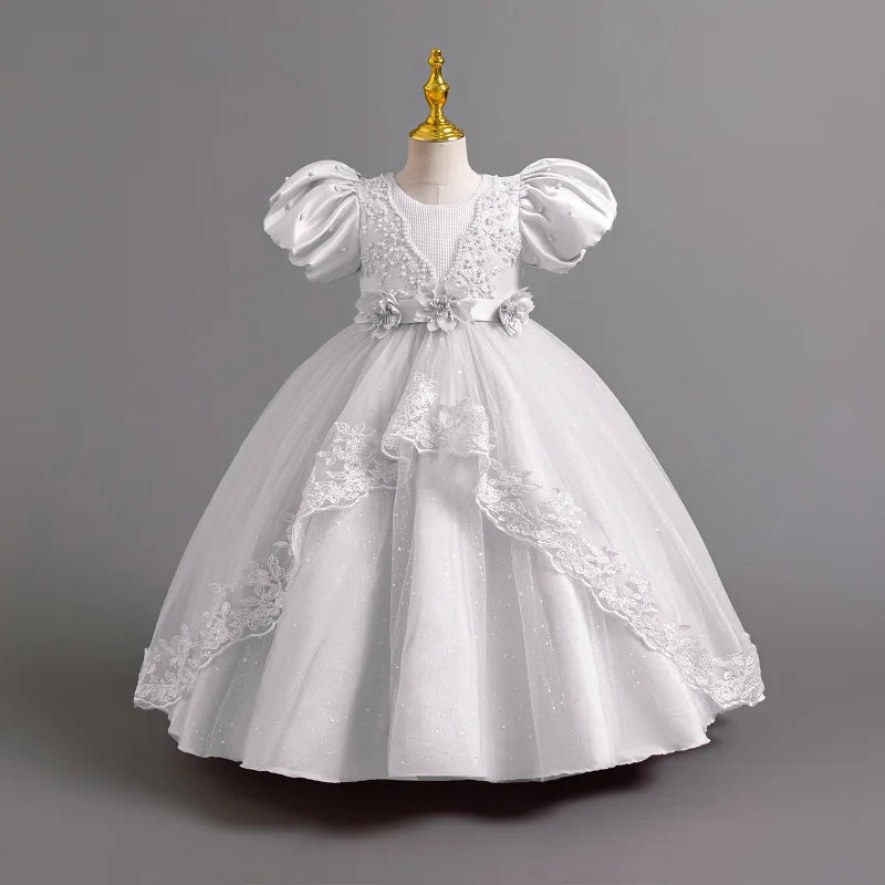 New Gorgeous Girls Party Dress Opening Ceremony Clothing Halloween Performance Dance Princess Skirt 4-12T Christmas dress