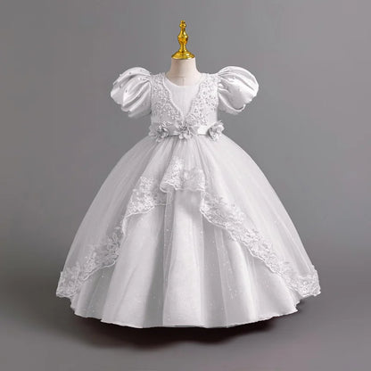 New Gorgeous Girls Party Dress Opening Ceremony Clothing Halloween Performance Dance Princess Skirt 4-12T Christmas dress