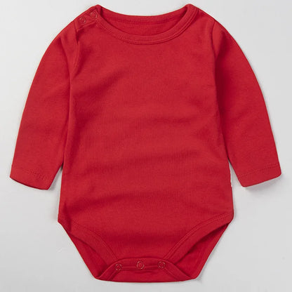 Newborn Baby Girl Rompers Boys Bodysuits Clothing Jumpsuits Long Sleeve Red Toddlers Born White Kids Bebe New Infant Costume