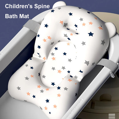 Newborn Baby Bath Cushion Seat Floating Newborn Shower Bath Mat Soft Provides Comfort and Support for Baby 0-12 Months