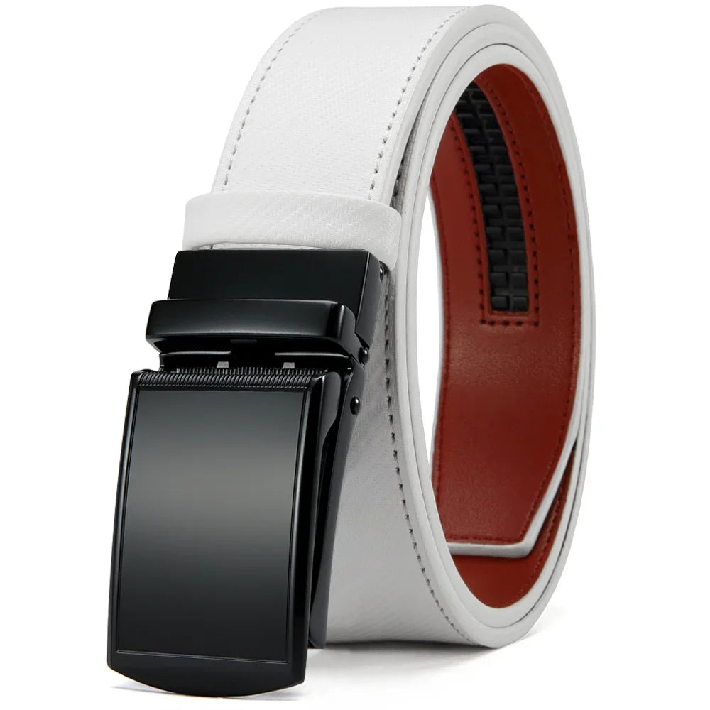 DOOPAI New Mens Belt Hollow Automatic Mens Belt Genuine Leather Luxury Belt  For Men Belt Male Strap Male Metal Automatic Buckle