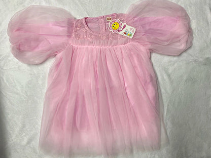 New Baby Dresses Autumn Children's Dresses Girls'dresses With Flowers Yarn Tulle Puffy Sleeve Jasmine Princess Party 1-7 Years
