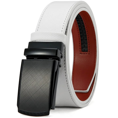 DOOPAI New Mens Belt Hollow Automatic Mens Belt Genuine Leather Luxury Belt  For Men Belt Male Strap Male Metal Automatic Buckle