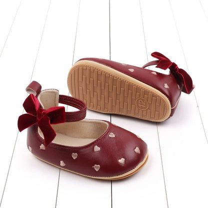 2025 New Baby Girl Shoes Cute Bowknot High Quality PU and TPR Sole Anti-slip Toddler Newborn 0-18 Months Prewalking Sandal