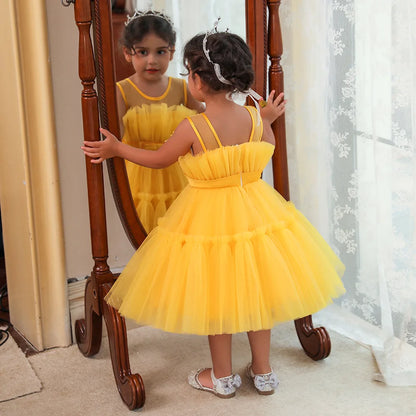 Girls Party Dress White Bridesmaid Dresses For Girls Wedding Evening Prom Gown Kids First Communiom Formal Vestidos