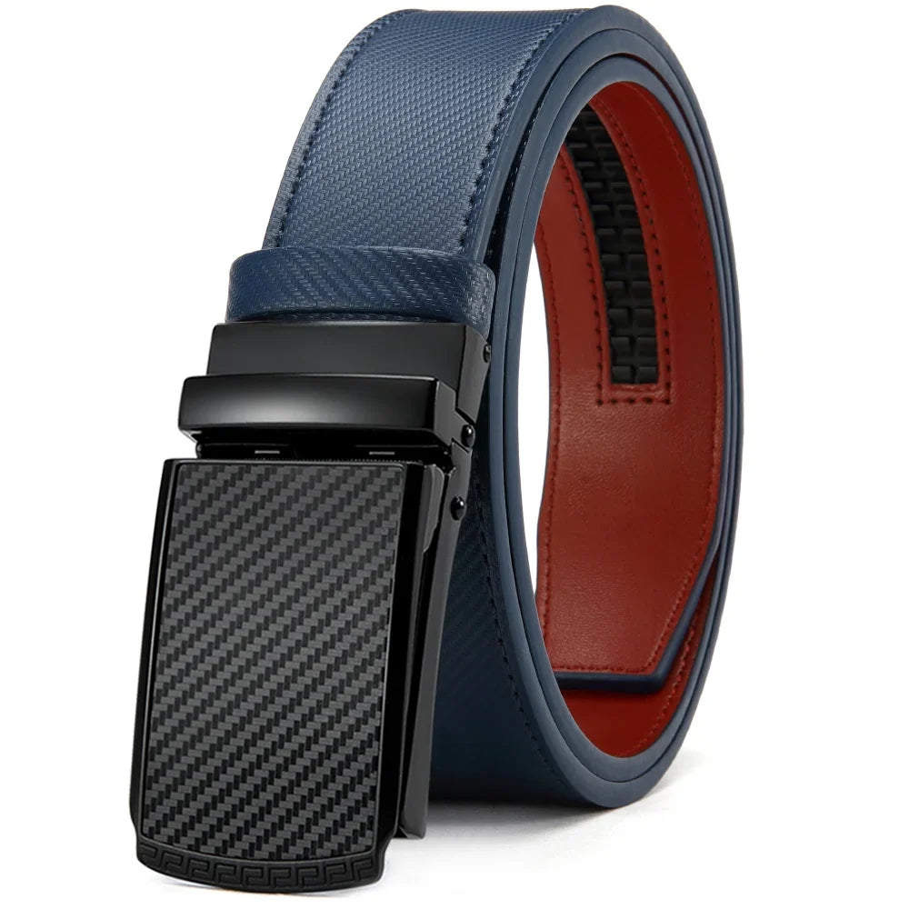 DOOPAI New Mens Belt Hollow Automatic Mens Belt Genuine Leather Luxury Belt  For Men Belt Male Strap Male Metal Automatic Buckle