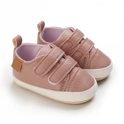 Classic Newborn Baby Shoes White Casual Shoes Boys Girls Shoes Fashion Sneakers Soft Sole Non-Slip Toddler Shoes First Walkers
