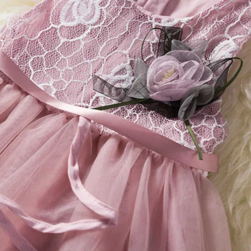Baby Girl Summer Dress Children Fashion Wedding Clothes Flower Birthday Party Princess Evening Dresses For Kids 0 To 5 Years