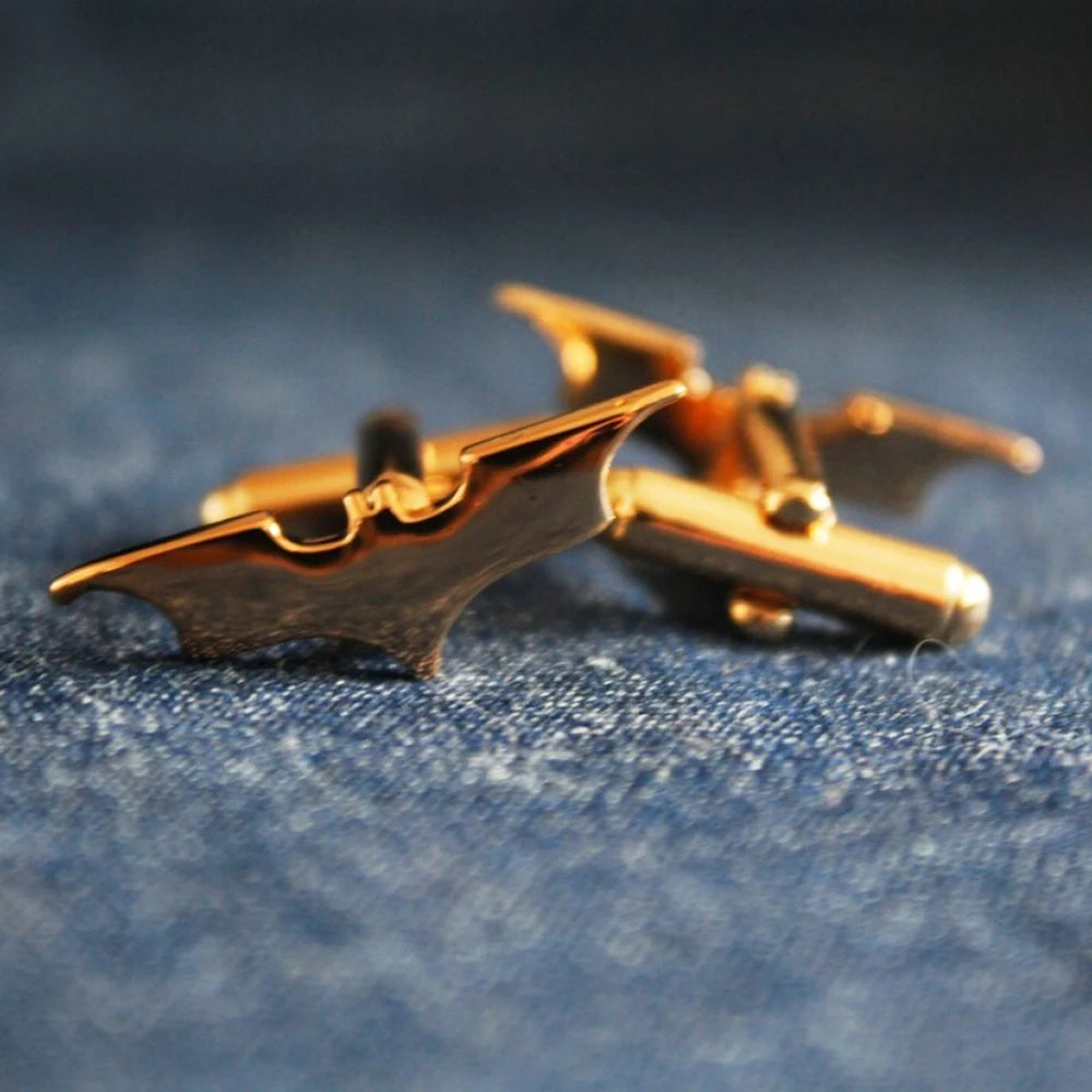 Bat, gunmetal black cufflinks, silver accessories, novelty accessories, gifts for men