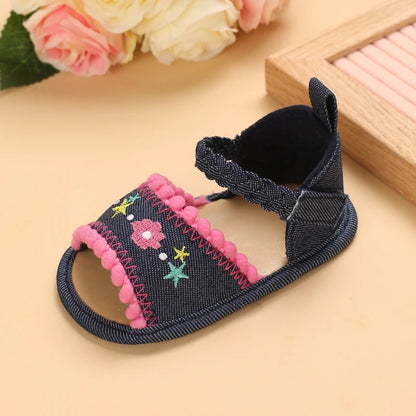 VALEN SINA 0-18M Newborn Baby Girls Summer Shoes Sandals First Walkers Newborn Shoes Casual Soft Sole Sandals Toddler Shoes (Available)