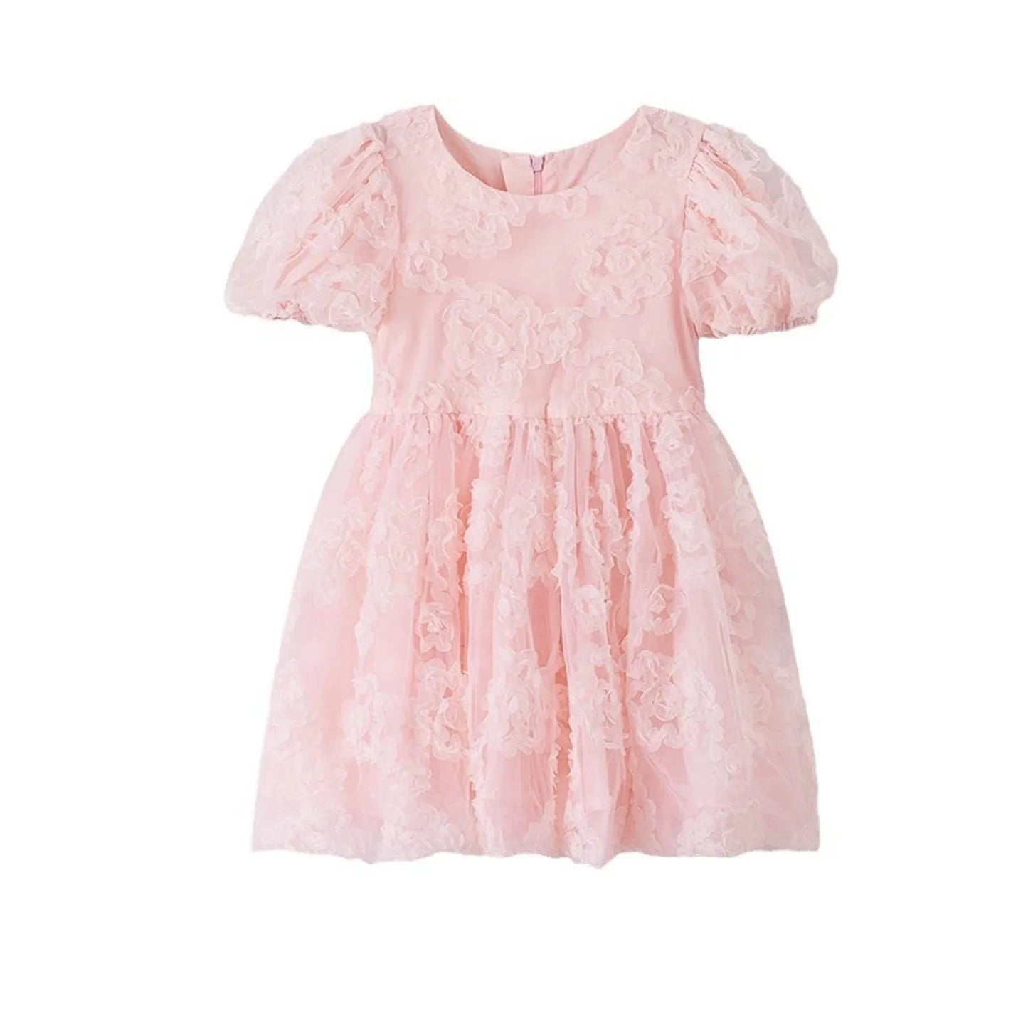 Fashion Cute Party Dress Elegant Gown Host Performance Princess Gown Comfortable Puff Sleeves Solid Color Party Princess Dress