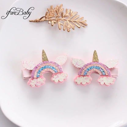Cute Girl Accessories Baby Toddler First Hair Clip Cartoon Pins Kids Children Flower Clip