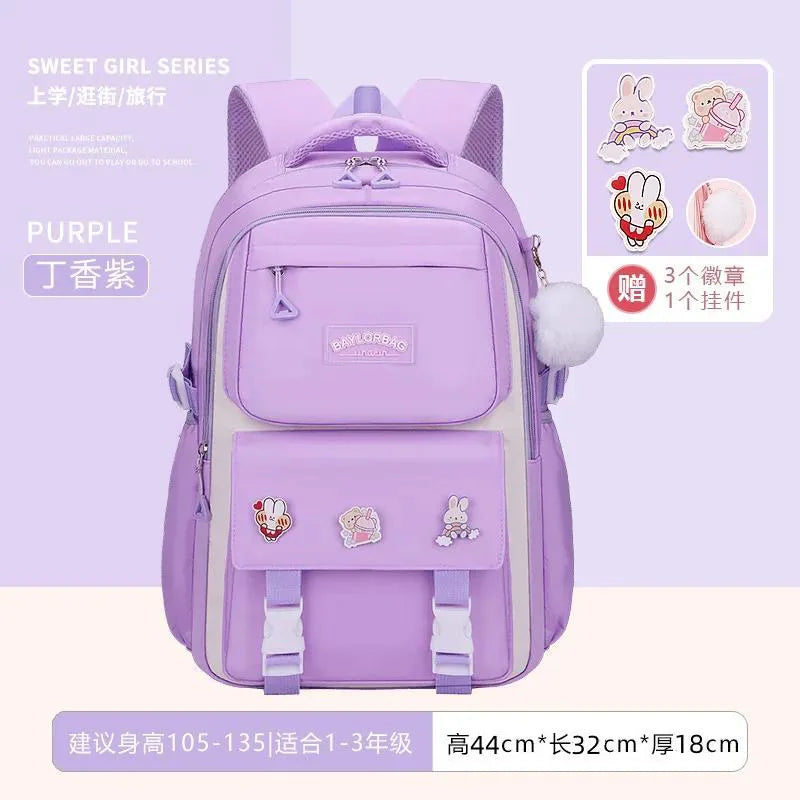 New Anti-splashing High-quality Middle High School Student Schoolbag Girls Large-capacity Burden-reducing Children's Backpack