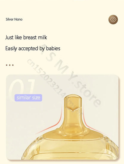 Newborn baby bottle/wide mouth break bottle/nano nipple/drinking nipple/duck nipple/learning drinking cup/big baby bottle