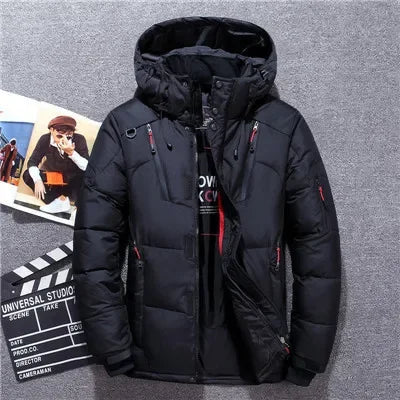 '-20 Degree Winter Down Coat Men White Duck Down Parkas Jacket Mens Thick Warm Snow Parka Jacket Overcoat Windbreaker Warm Parkas  (Available)
