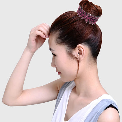AWAYTR Fashion Rhinestone Hair Claws Ponytail Holder Hairpin Women Crystal Bird Nest Twist Clip Bun Hair Clip Hair Accessories
