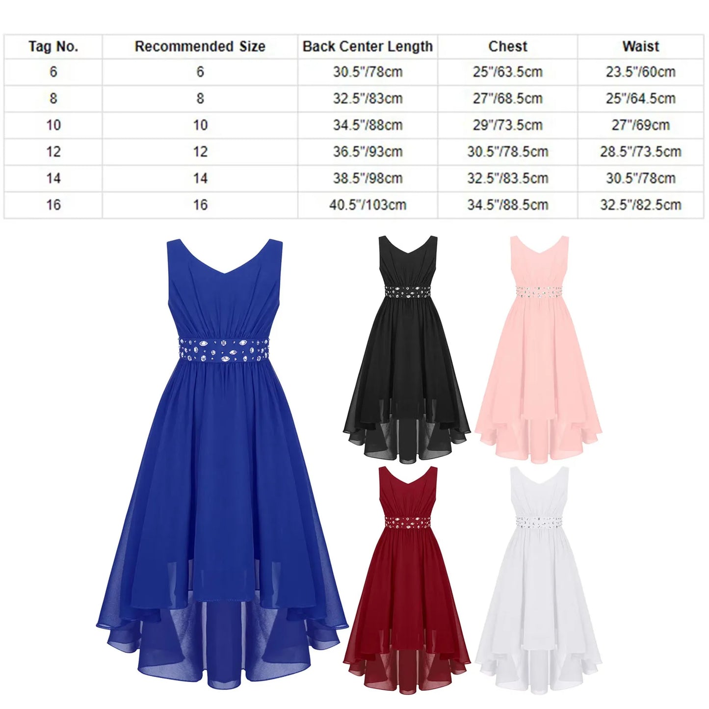 Summer Girls Festive Dress Hi-Lo Tulle Sleeveless Shiny Beaded Dress Flower Kids Wedding Pageant Clothing Evening Communion Gow