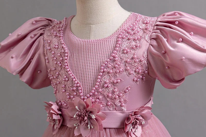 New Gorgeous Girls Party Dress Opening Ceremony Clothing Halloween Performance Dance Princess Skirt 4-12T Christmas dress