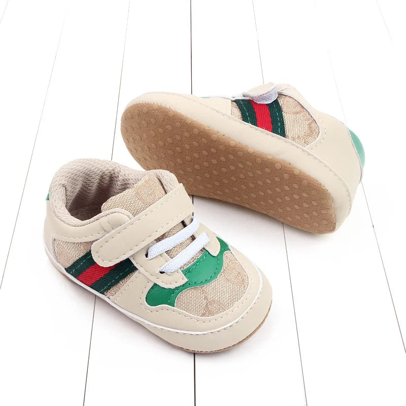 Newborn Infant Girls and Boys Sneakers Recreational Baptism Non-Slip Walking Shoes Fashionable 0-18M Casual Sports Shoes