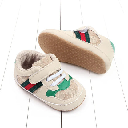 Newborn Infant Girls and Boys Sneakers Recreational Baptism Non-Slip Walking Shoes Fashionable 0-18M Casual Sports Shoes