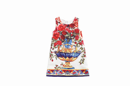 Young Children Vestidos De Fiesta Sleeveless Girls Summer Dresses Princess Girl Dresses European Style Wedding Girl Clothes