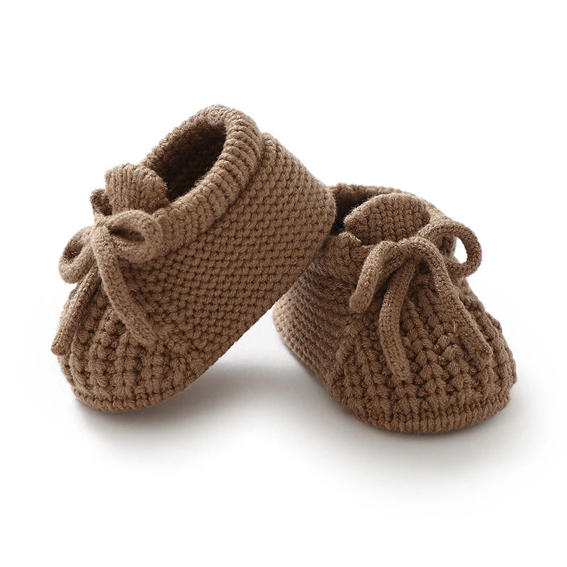 Newborn Baby Shoes Knitted Infant Boys Girls First Boots Fashion Solid Toddler Kid Bed Footwear 0-18M Warm Clothing Accessories