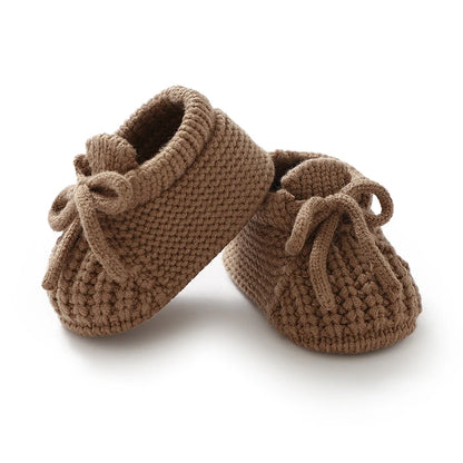 Newborn Baby Shoes Knitted Infant Boys Girls First Boots Fashion Solid Toddler Kid Bed Footwear 0-18M Warm Clothing Accessories