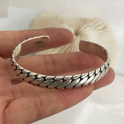 925 Sterling Silver Bracelets for Women Chain Accessories Trend Vintage Simple Heart Pendant Party Jewelry Gift